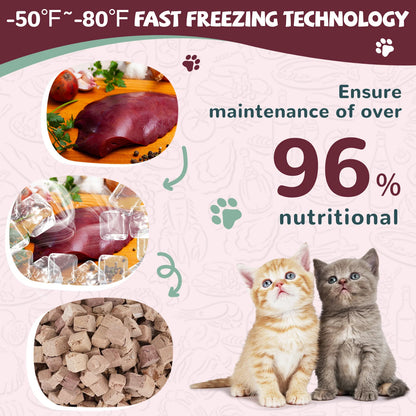 ZAZAPET - 低溫凍乾牛肝粒極佳補充 富含維他命 寵物貓狗零食  50g