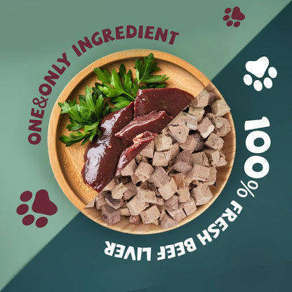 ZAZAPET - 低溫凍乾牛肝粒極佳補充 富含維他命 寵物貓狗零食  50g