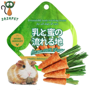 ZAZAPET - [New Packaging] Carrot Hamster Landscaping Molar Treats for Rabbits, Chinchillas, Fancy Rats, Guinea Pigs, 18 pcs/pack