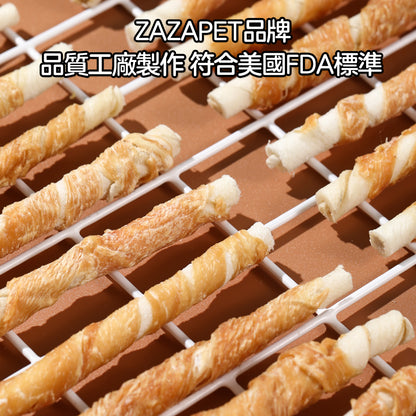 ZAZAPET - 風乾雞肉纏牛皮 寵物貓狗零食 韌性十足 高蛋低脂 磨牙 0添加 60g/包