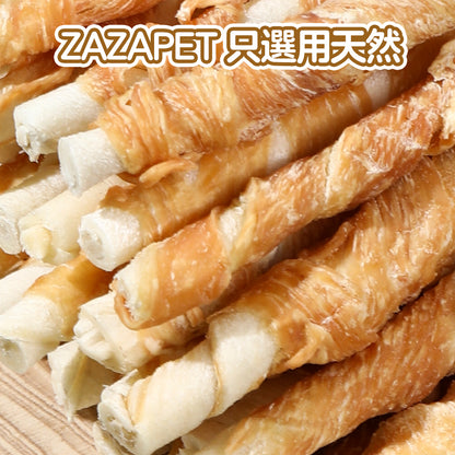 ZAZAPET - 風乾雞肉纏牛皮 寵物貓狗零食 韌性十足 高蛋低脂 磨牙 0添加 60g/包