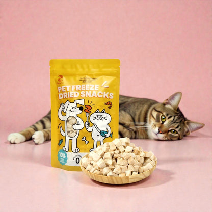 ZAZAPET 無激素 凍乾鮮製雞肉粒 寵物貓狗小食 0添加 50g/包