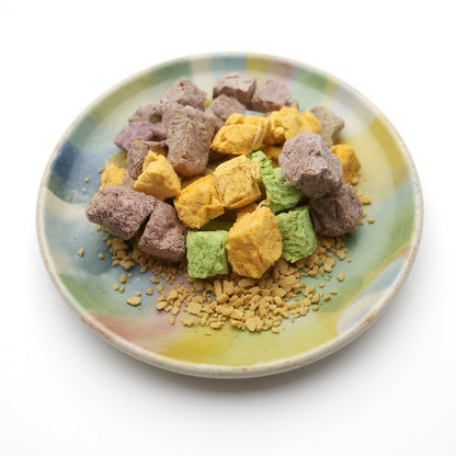 ZAZAPET -  凍乾雞肉蔬菜粒 富含膳食纖維 寵物狗貓凍乾小食 100g/包