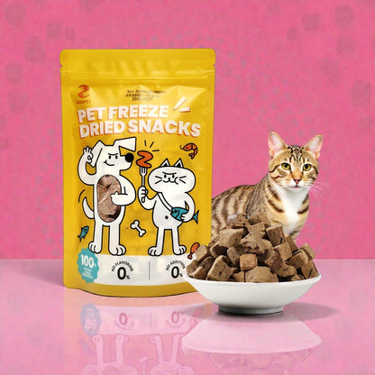 ZAZAPET - 低溫凍乾牛肝粒極佳補充 富含維他命 寵物貓狗零食  50g