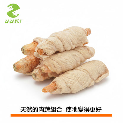 ZAZAPET - 凍乾雞肉纏甘筍 幫助視力和腸胃 富含膳食纖維 添加 55g