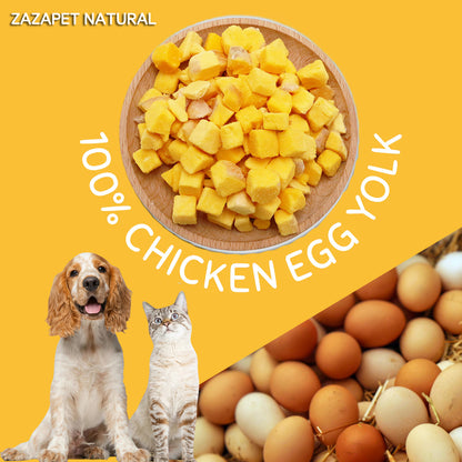 ZAZAPET -凍乾原切蛋黃粒 無添加新鮮蛋黃 寵物貓狗凍乾 卵磷益智 高效補能 50g/包