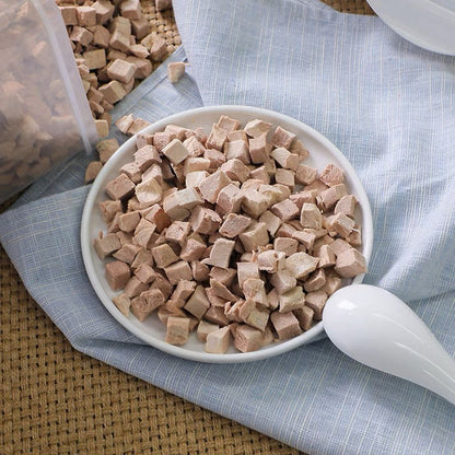 ZAZAPET - 【A級優質鸭肉】凍乾鮮製鴨肉粒  寵物貓狗小食 0添加 500g/桶