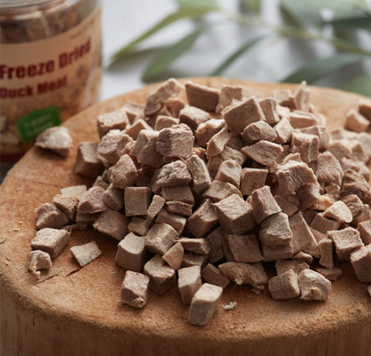 ZAZAPET - 【A級優質鸭肉】凍乾鮮製鴨肉粒  寵物貓狗小食 0添加 500g/桶